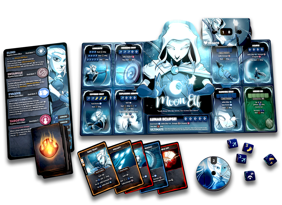 Dice Throne : Season 1 Rerolled - Barbarian vs Moon Elf Box 1